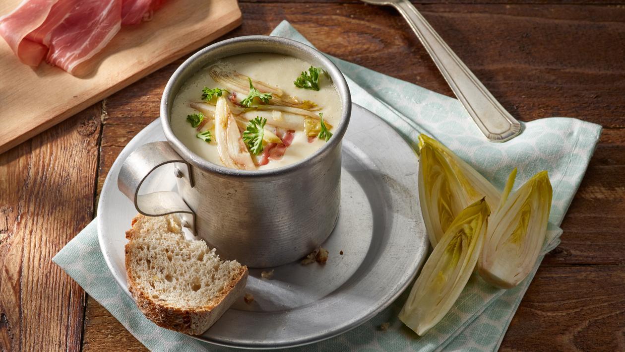 Potage Aux Chicons Avec Miel Moutarde Jambon Ganda Recette