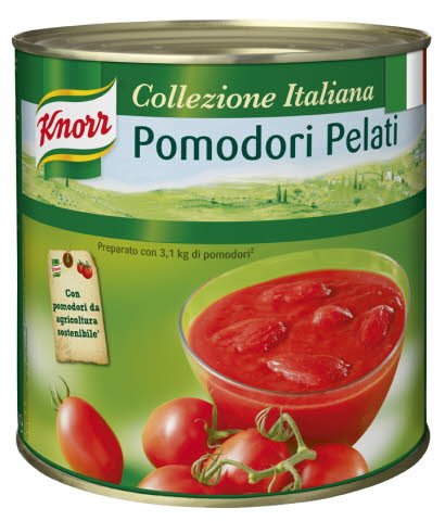Knorr Pomodori Pelati - celá loupaná rajčata 2,5 kg - Knorr Pomodori Pelati - celá loupaná rajčata 2,5 kg -