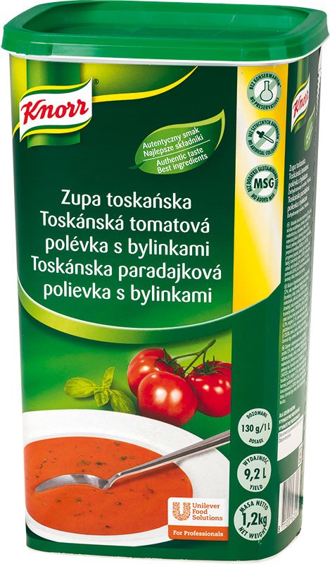 Knorr Toskánská tomatová polévka s bylinkami 1,2 kg - Knorr Toskánská tomatová polévka s bylinkami 1,2 kg -