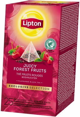 Lipton Černý čaj s příchutí lesního ovoce 25 sáčků - Lipton Černý čaj s příchutí lesního ovoce 25 sáčků -