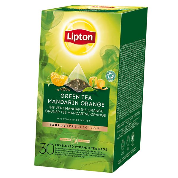 Lipton Zelený čaj s příchutí mandarinky a pomeranče 30 sáčků - Lipton Zelený čaj s příchutí mandarinky a pomeranče 30 sáčků -
