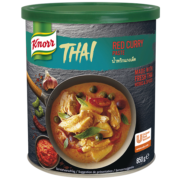 Knorr Červená kari pasta 850 g - Kari pasta z Thajska Knorr Červená kari pasta 850 g - Kari pasta z Thajska