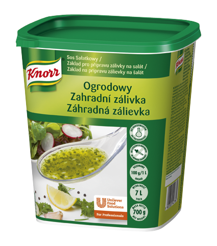 Knorr Zahradní zálivka 700g - Naše zálivky mají skvělou chuť a vydrží dlouho jako právě připravené. Knorr Zahradní zálivka 700g - Naše zálivky mají skvělou chuť a vydrží dlouho jako právě připravené.