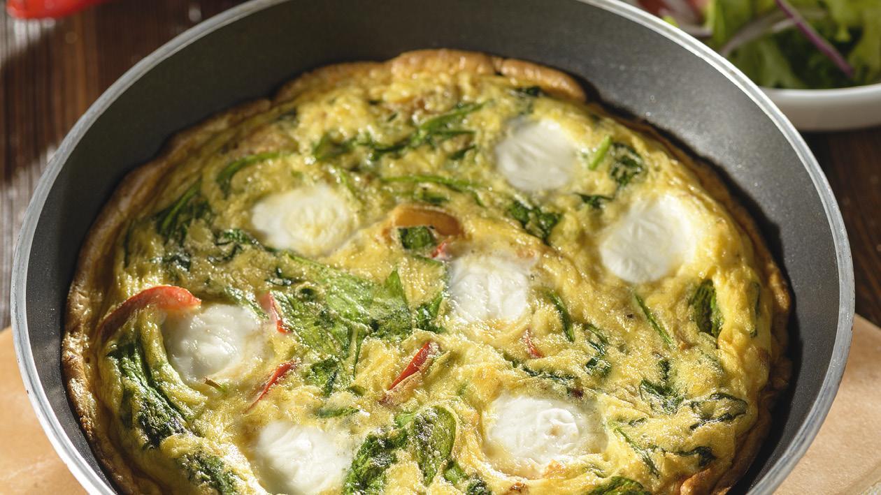 Frittata se špenátem a mozzarellou Frittata se špenátem a mozzarellou