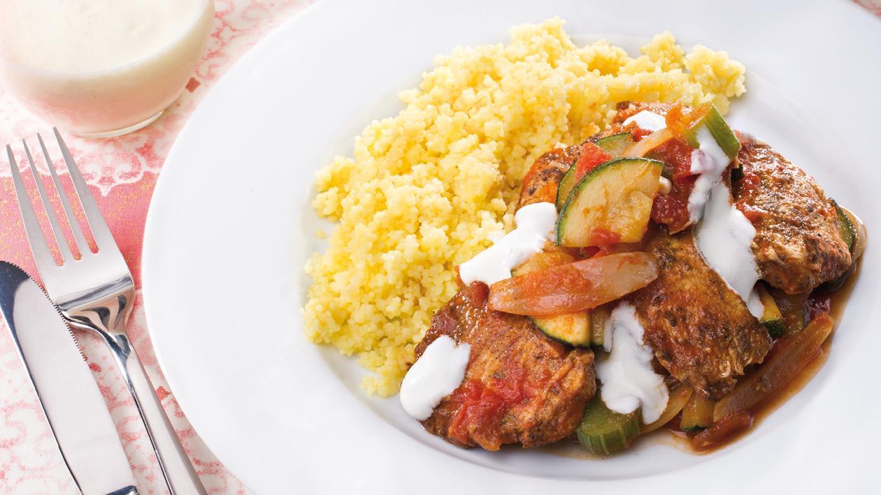 Kuře Garam Masala se šafránovým kuskusem Kuře Garam Masala se šafránovým kuskusem