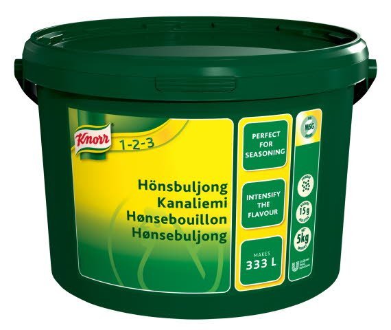 Knorr Hønsebouillon, granulat, økonomi 5 kg / 333 l - Knorr Hønsebouillon, granulat, økonomi 5 kg / 333 l -