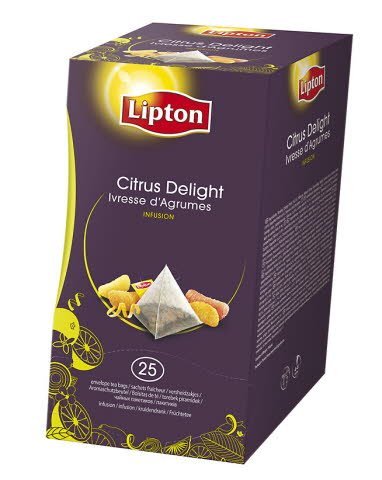 Lipton Citrus Delight, pyramidete, 6 x 25 breve - Lipton Citrus Delight, pyramidete, 6 x 25 breve -