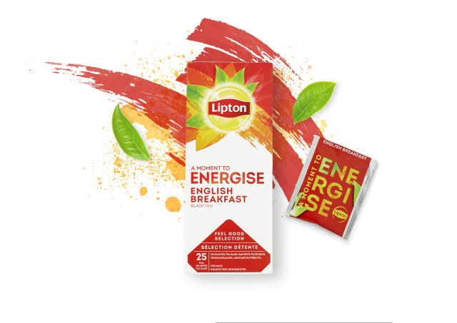 Lipton English Breakfast, Classic te, 6 x 25 breve -