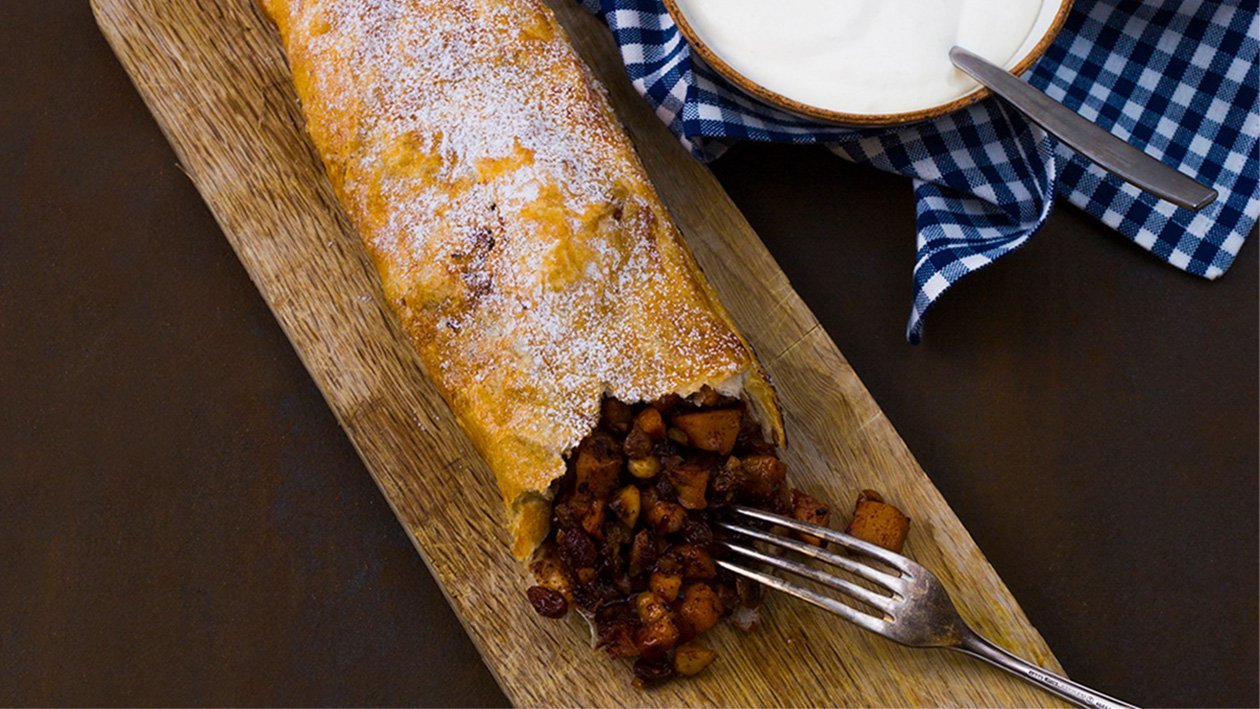 Apfelstrudel med ingefær Apfelstrudel med ingefær
