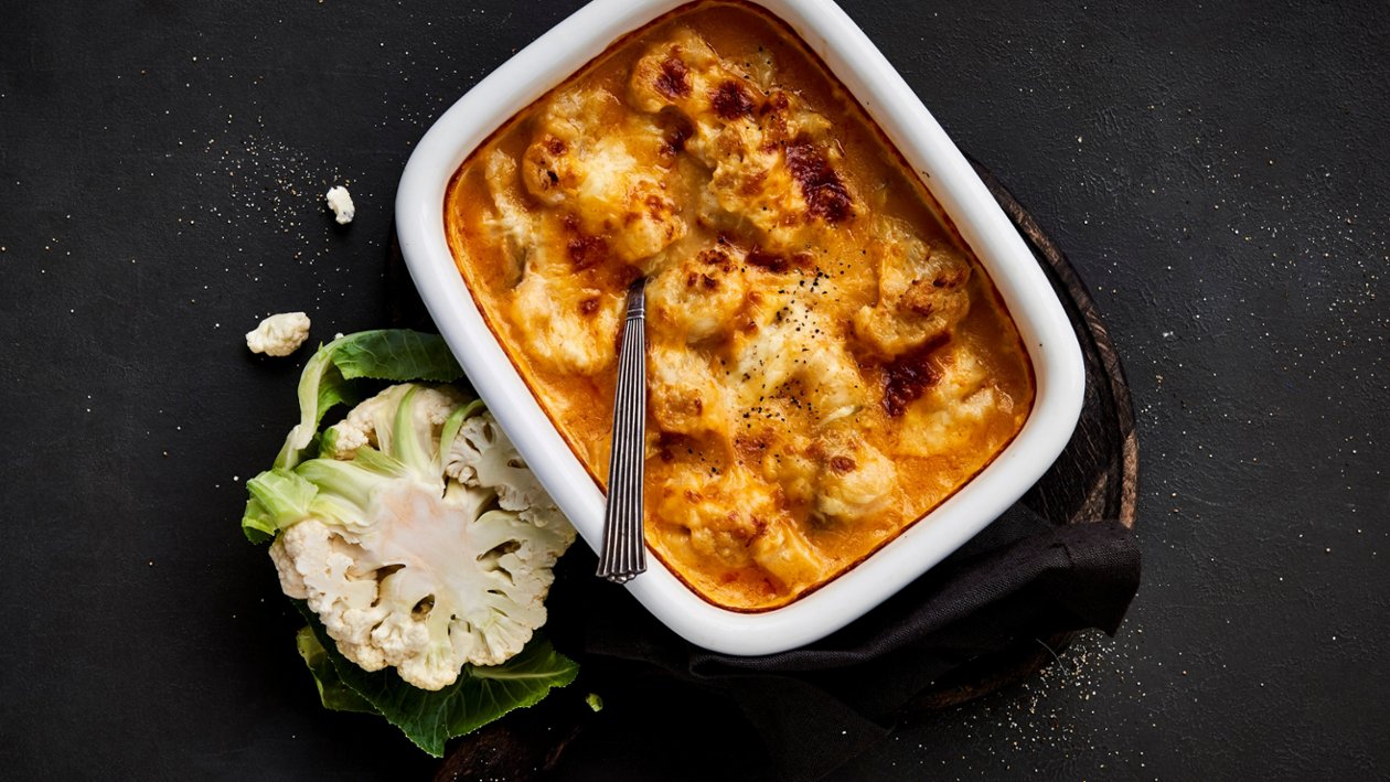 Bøffelgratin med blomkål Bøffelgratin med blomkål