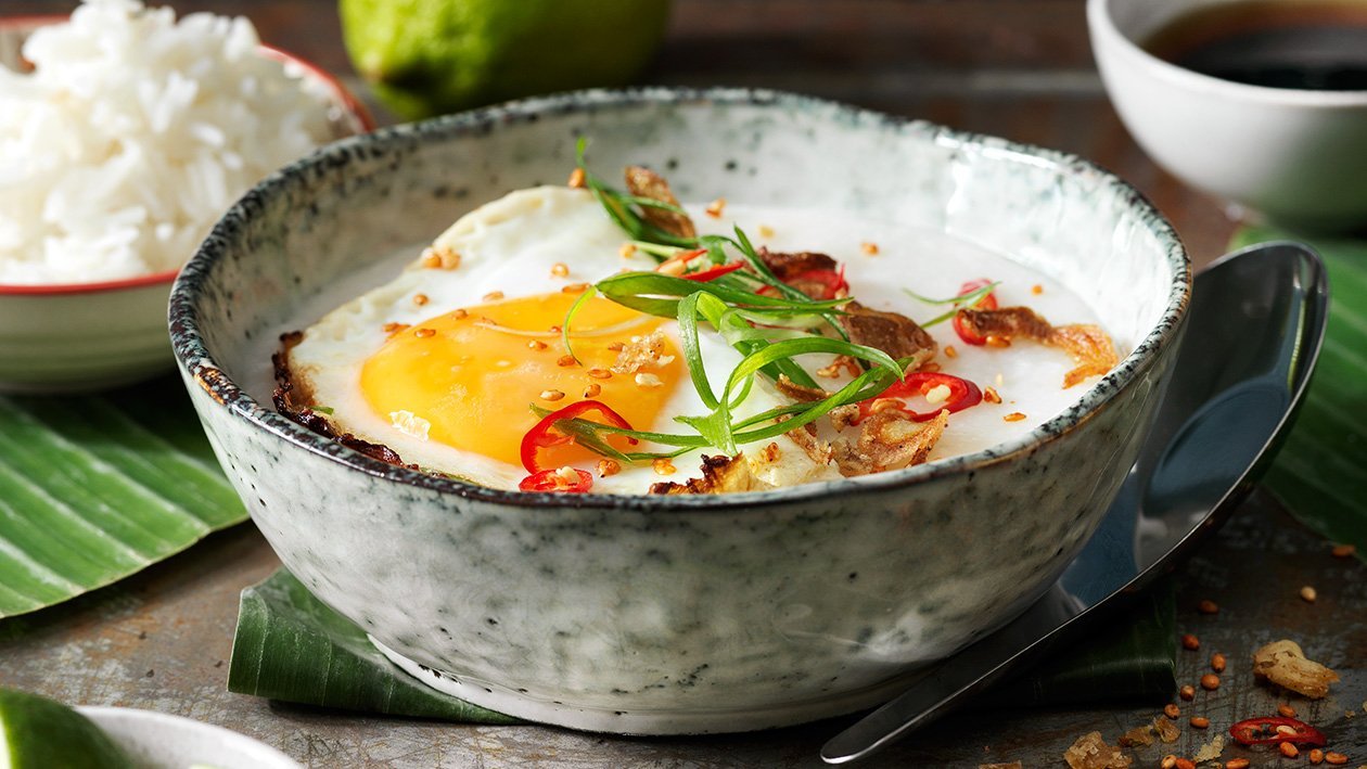 Congee med speglæg Congee med speglæg