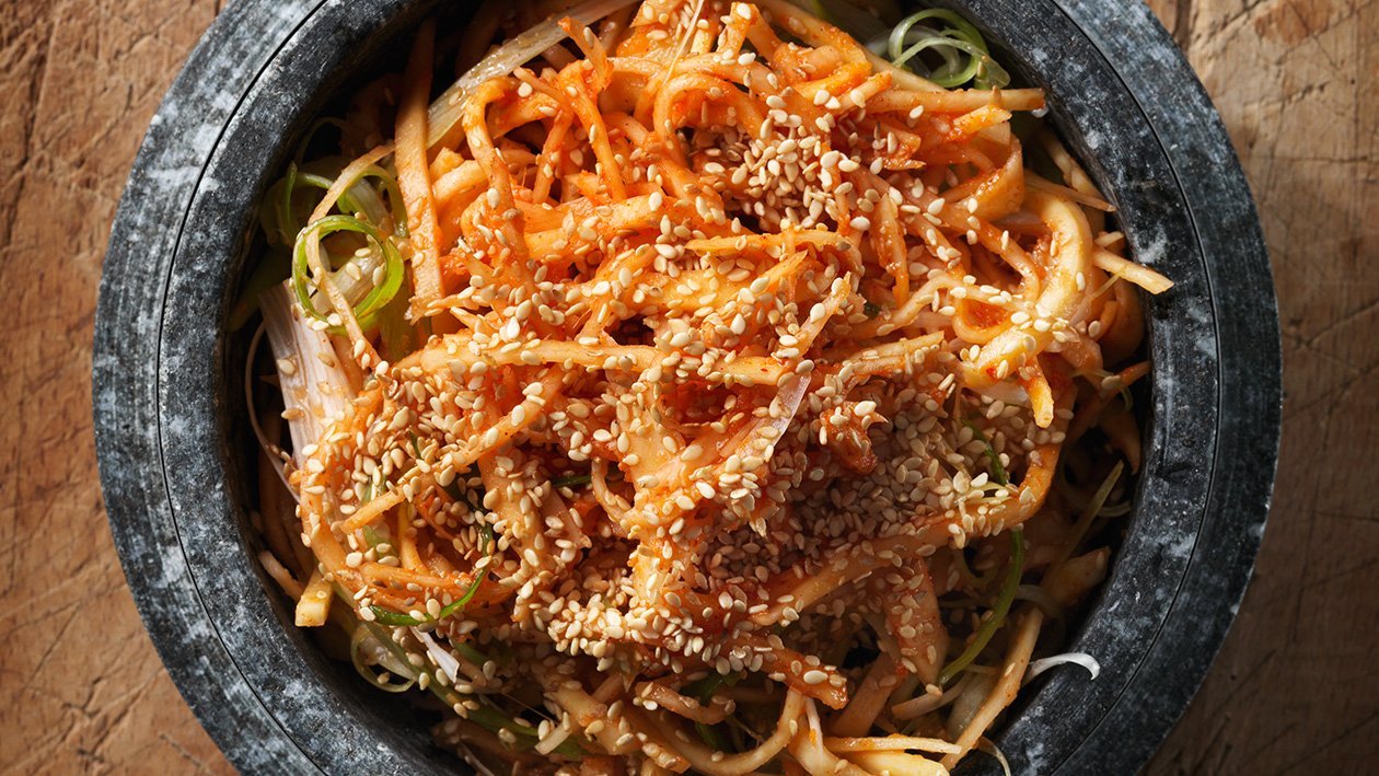 Koreansk kålroesalat Koreansk kålroesalat