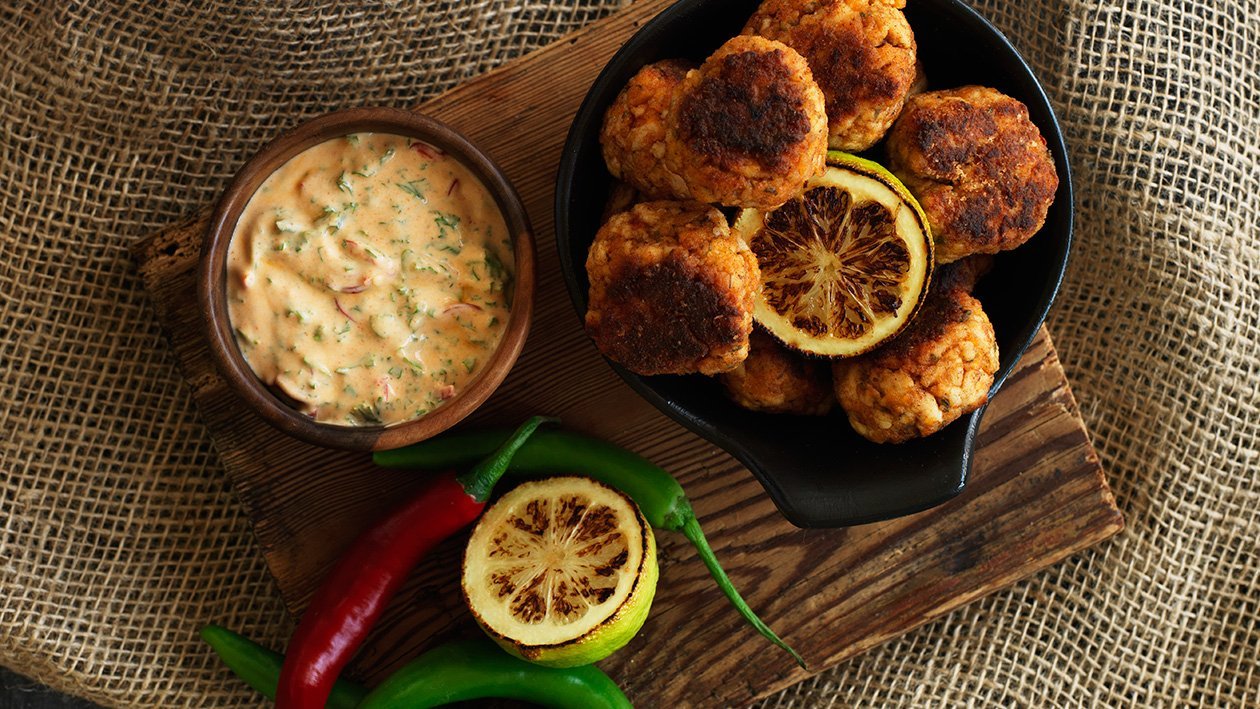 Pandestegte fiskefrikadeller Pandestegte fiskefrikadeller