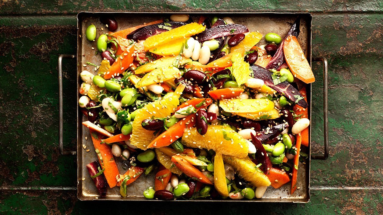 Salada de Feijao - Bønnesalat med gulerødder og koriander Salada de Feijao - Bønnesalat med gulerødder og koriander