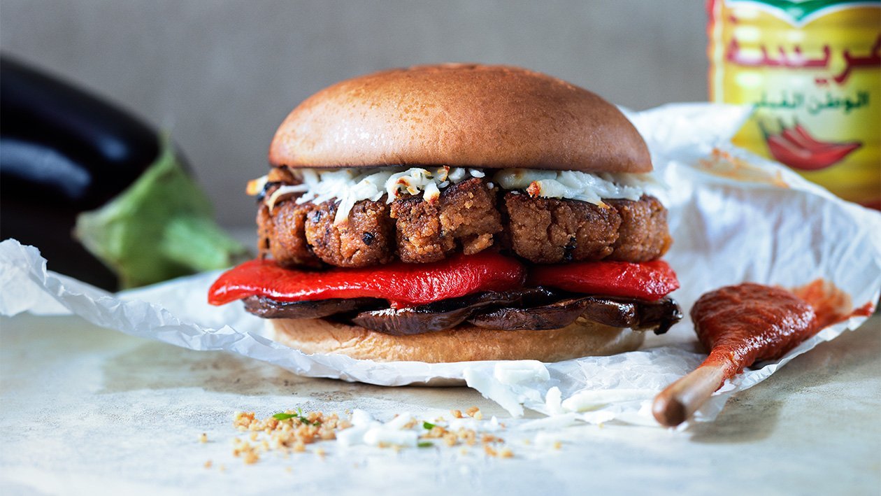 Tunesisk vegetarburger Tunesisk vegetarburger