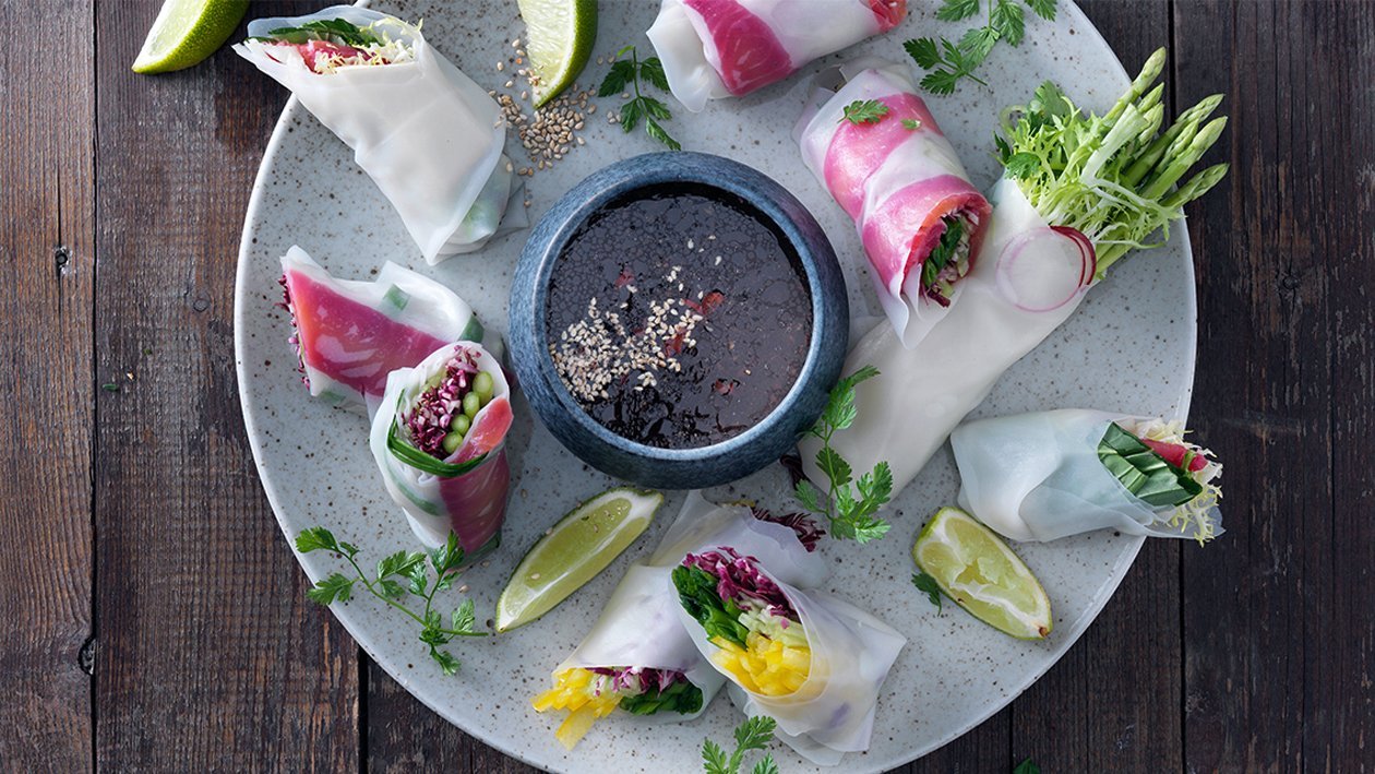 Sommerrollen mit Kurkuma und Zitronengras-Tofu