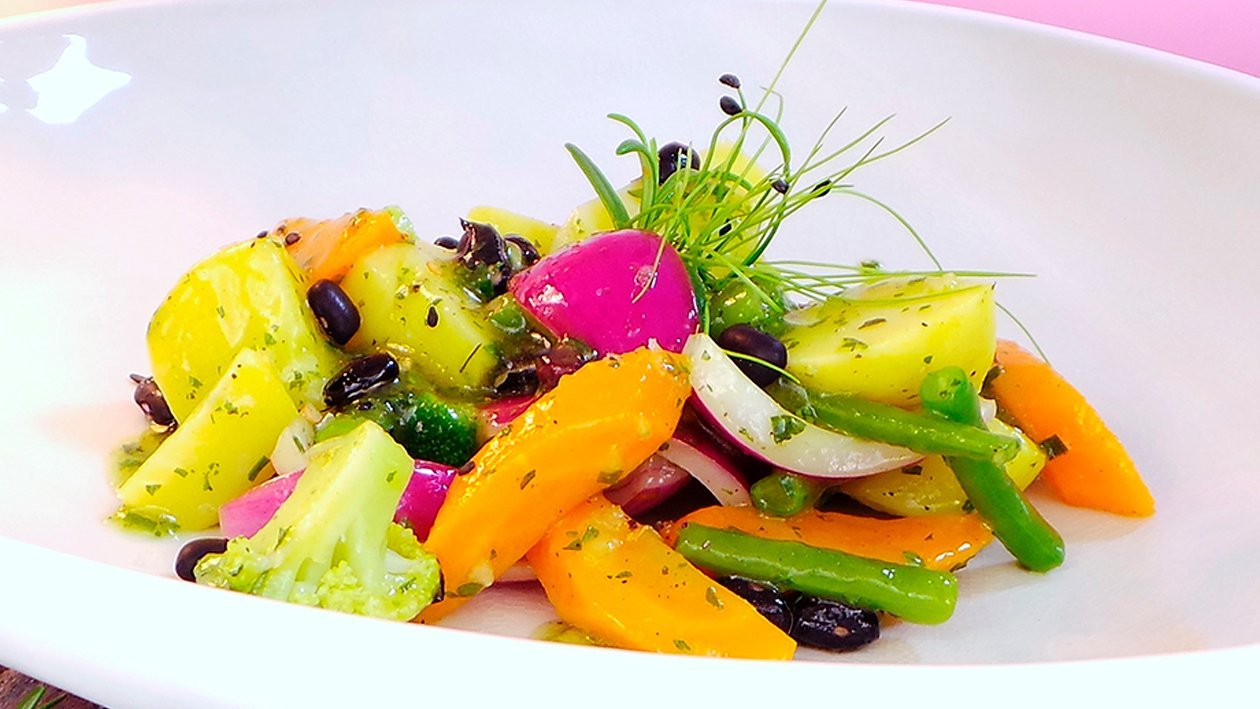 Äthiopischer Kartoffel-Gemüsesalat Äthiopischer Kartoffel-Gemüsesalat
