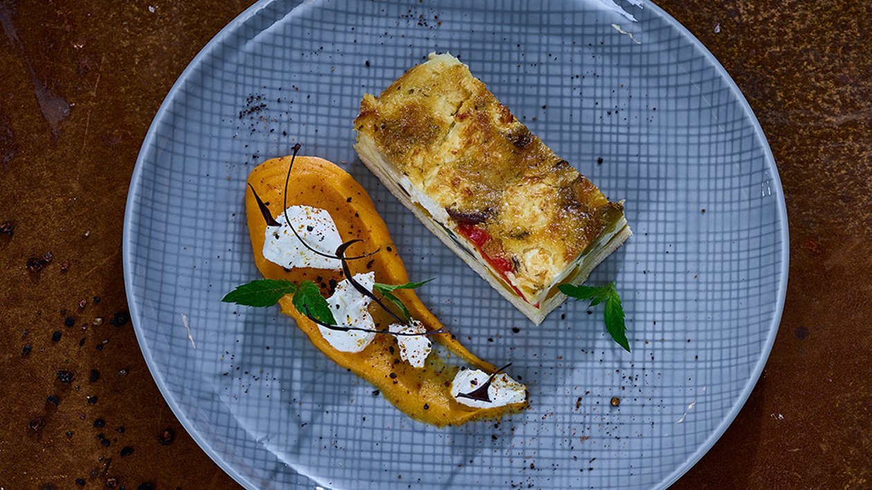Auberginenquiche mit Ziegenkäse Auberginenquiche mit Ziegenkäse