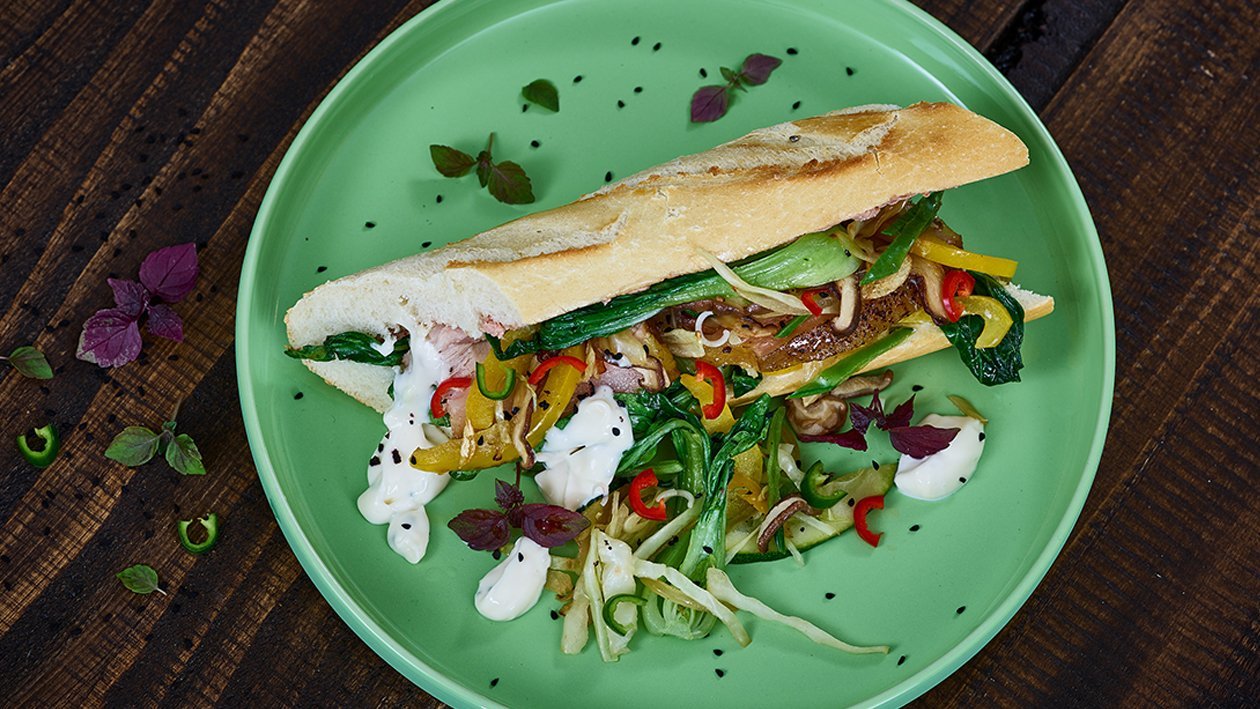Banh Mi Sandwich mit Schweinebauch Banh Mi Sandwich mit Schweinebauch