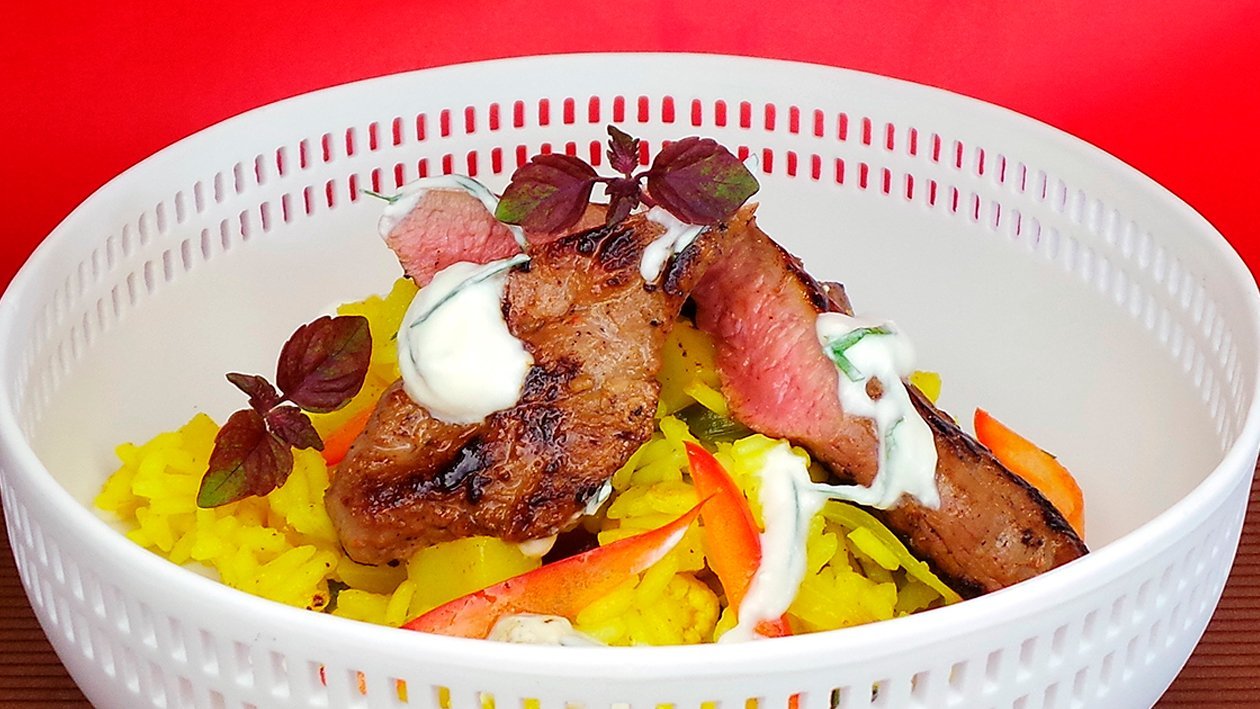 Biryani Reis mit Lamm Biryani Reis mit Lamm