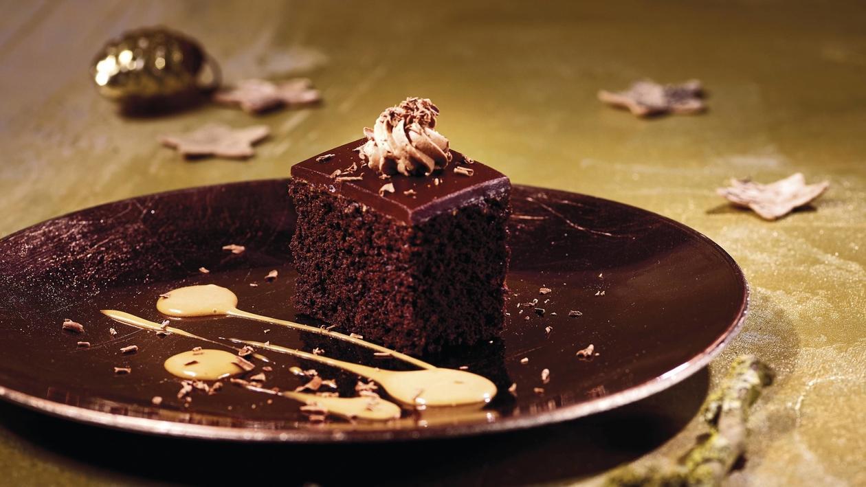 Black Magic Cake, Karamell Black Magic Cake, Karamell