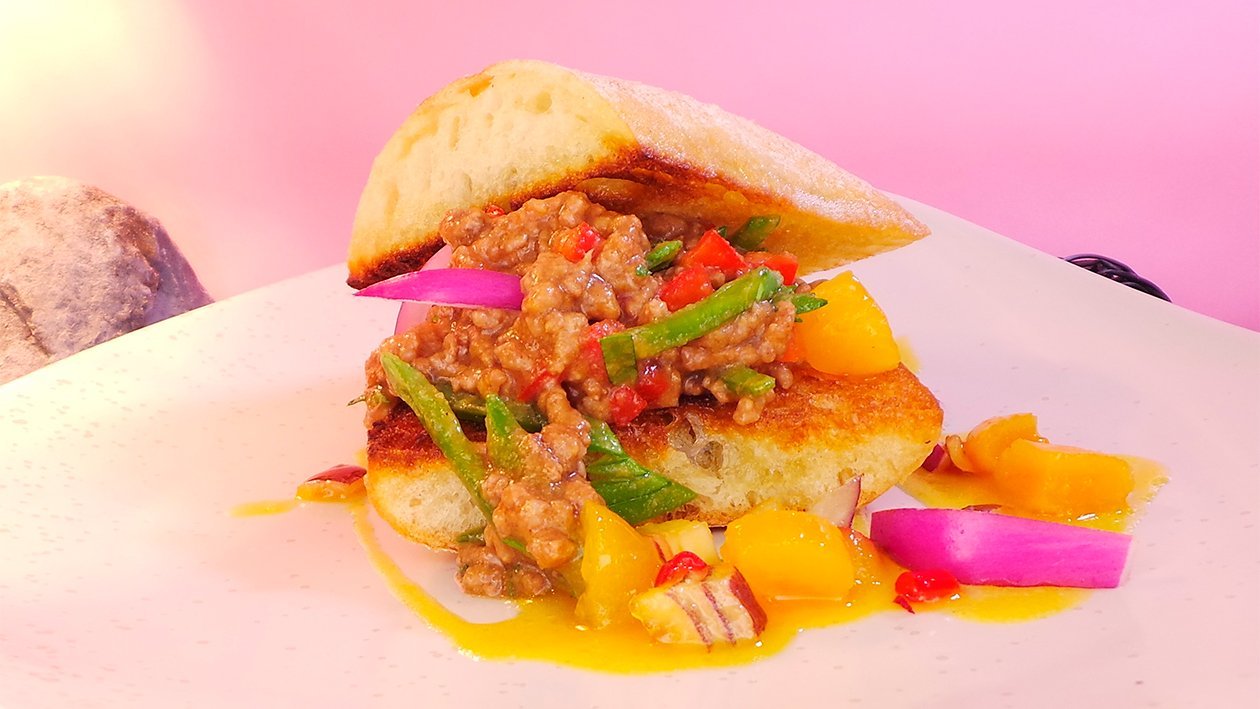 Bobotie Hackfleisch Ciabatta Bobotie Hackfleisch Ciabatta