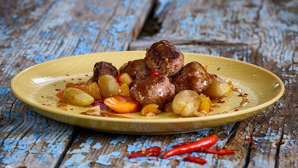 Bobotie mit Mango-Aprikosen Chutney Bobotie mit Mango-Aprikosen Chutney