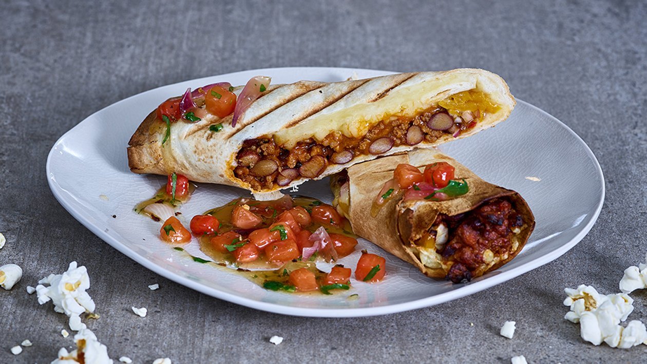 Burrito mit Wassermelonen Salsa Burrito mit Wassermelonen Salsa