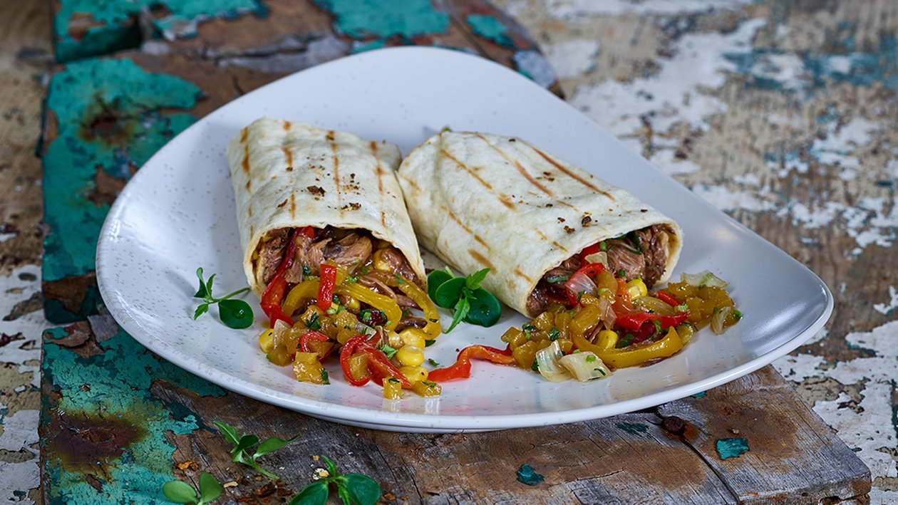 Burritos Rindfleisch mit süss saurer Salsa