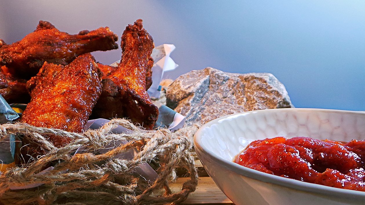 Cajun Chicken Wings mit würziger Cajun Sauce Cajun Chicken Wings mit würziger Cajun Sauce