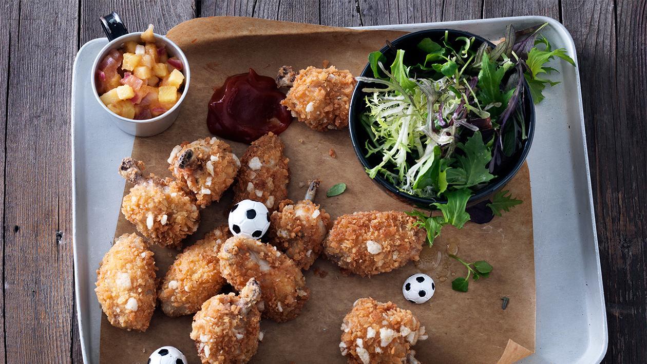 Chicken Wings mit Ananas-BBQ-Chutney Chicken Wings mit Ananas-BBQ-Chutney