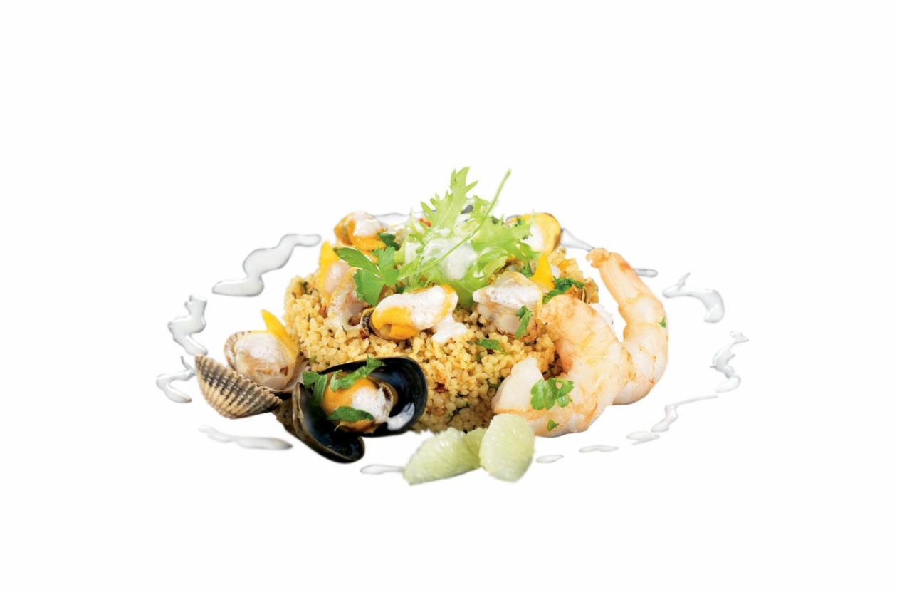 Couscous-Salat mit Meeresfrüchten Couscous-Salat mit Meeresfrüchten