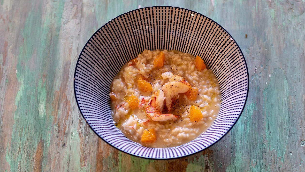 Garnelen Risotto mit Mandarien