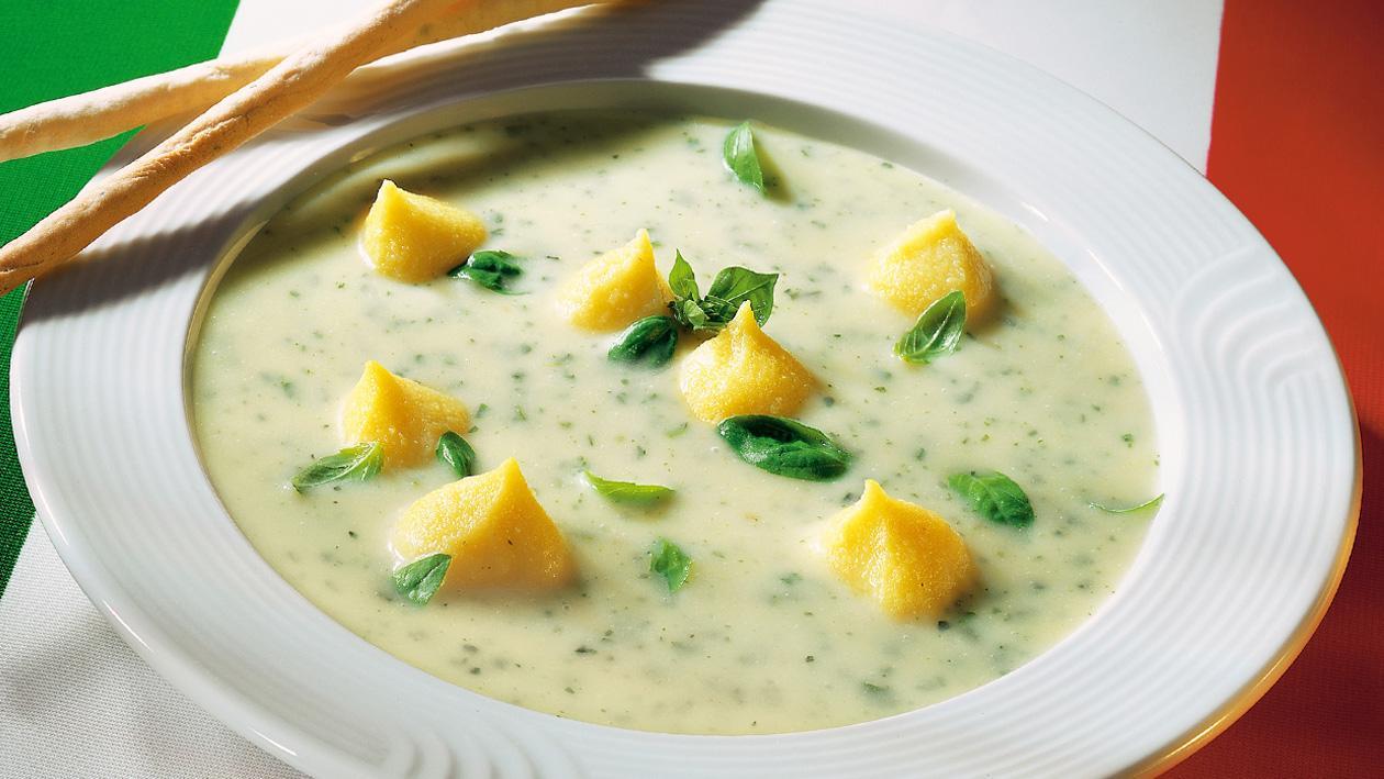 Gartengemüsesuppe mit Kräutergnocchi Gartengemüsesuppe mit Kräutergnocchi