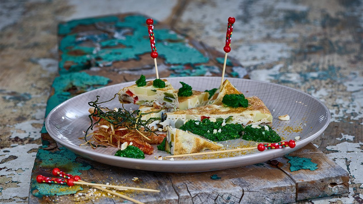 Gemüse Frittata mit Salsa Verde Gemüse Frittata mit Salsa Verde
