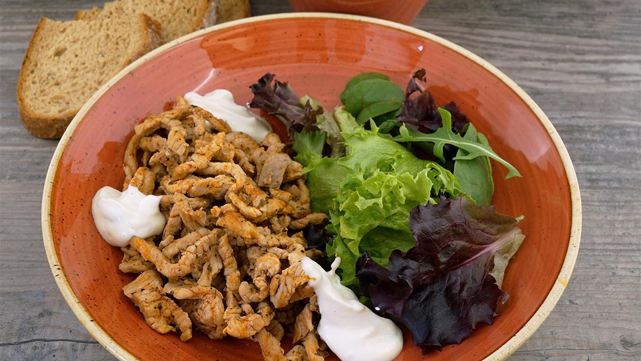Hellmann´s Gyros Zatziki Salat und Brot Hellmann´s Gyros Zatziki Salat und Brot
