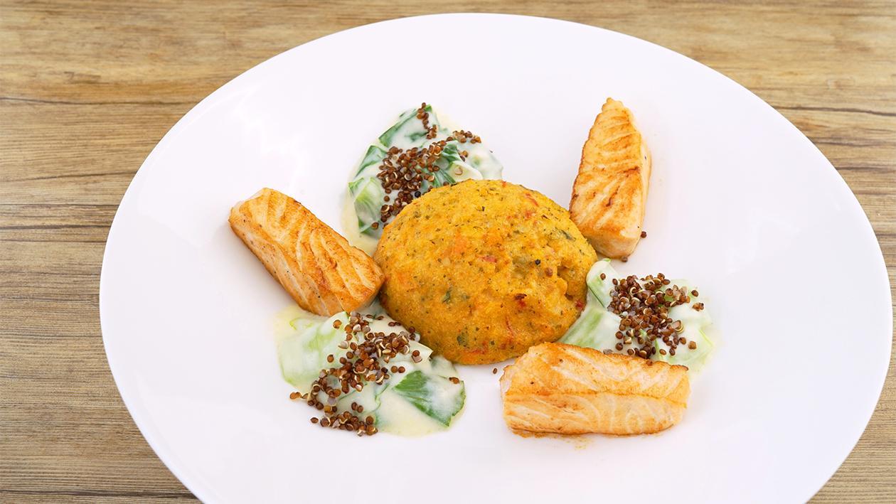 Hellmann´s Lachs - Asia Gemüse Couscous - Pak Choi Rahm mit Quinoa Hellmann´s Lachs - Asia Gemüse Couscous - Pak Choi Rahm mit Quinoa