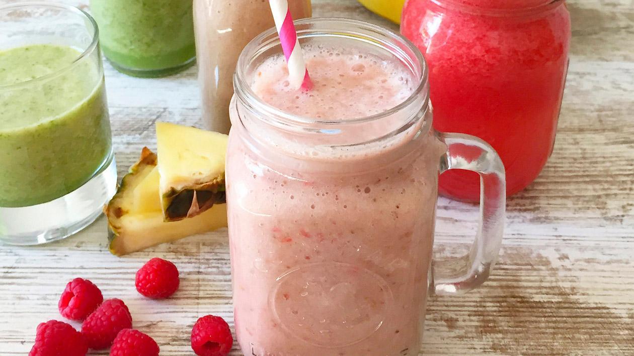 Himbeer Bananen Smoothie vegan Himbeer Bananen Smoothie vegan
