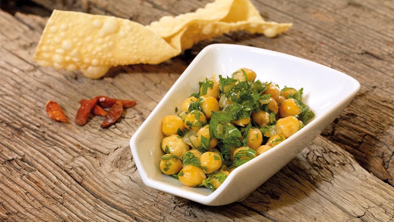Kichererbsen-Curry mit Papadadam Kichererbsen-Curry mit Papadadam