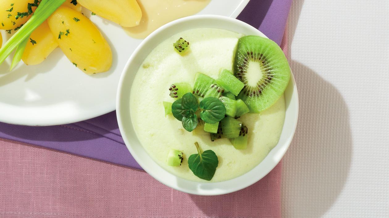 Kiwi-Bananencreme mit Kiwi-Salat Kiwi-Bananencreme mit Kiwi-Salat