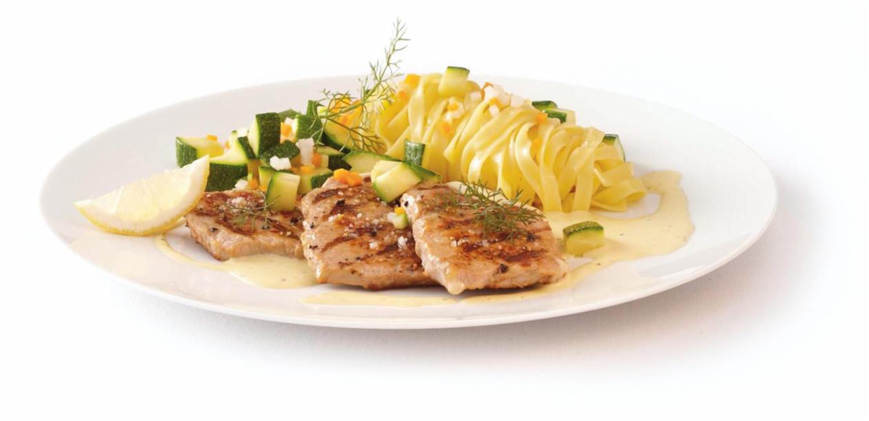 Kleine Kalbssteaks mit Zitronen Pfeffersauce Kleine Kalbssteaks mit Zitronen Pfeffersauce
