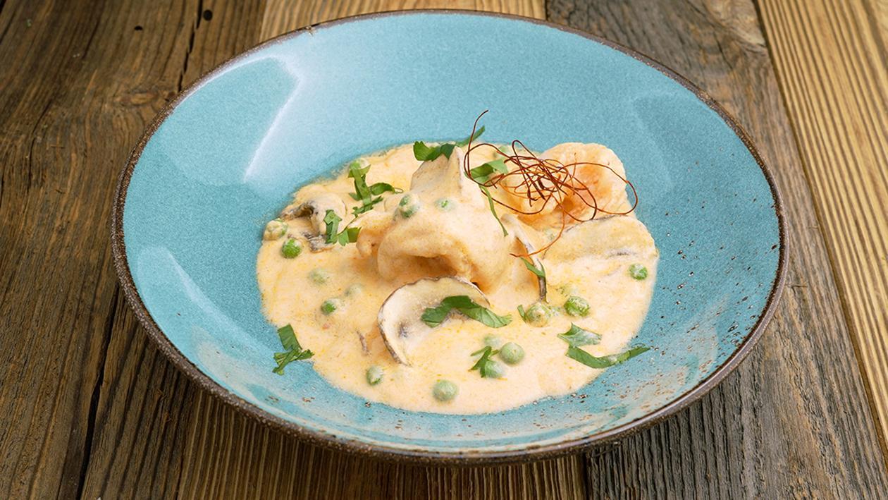 Kokos Suppe mit Garnelen Kokos Suppe mit Garnelen
