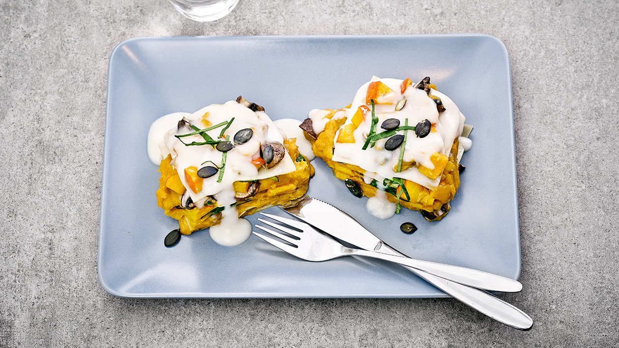 Kürbislasagne mit Spinat Kürbislasagne mit Spinat