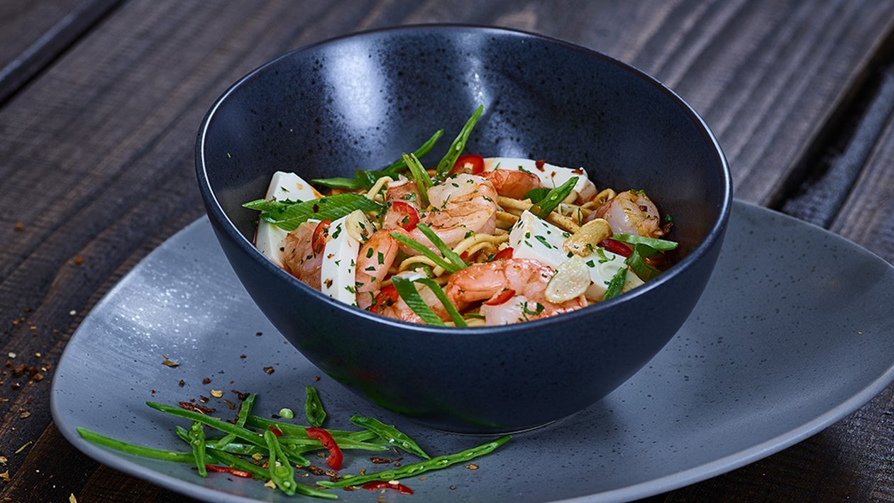 Laksa mit Garnelen Laksa mit Garnelen