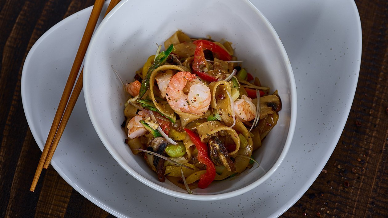 Phad Thai mit Garnelen Phad Thai mit Garnelen