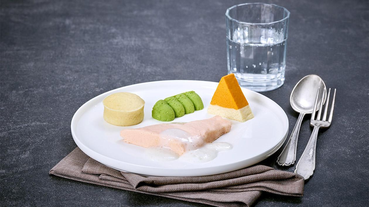 Püriertes Lachsfilet mit Zitronensauce Püriertes Lachsfilet mit Zitronensauce