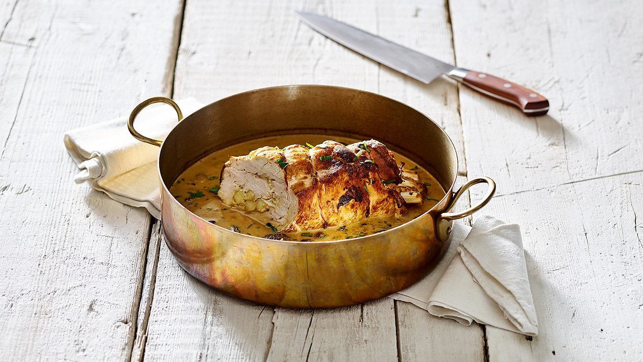 Putenrollbraten mit Spargelfüllung Putenrollbraten mit Spargelfüllung