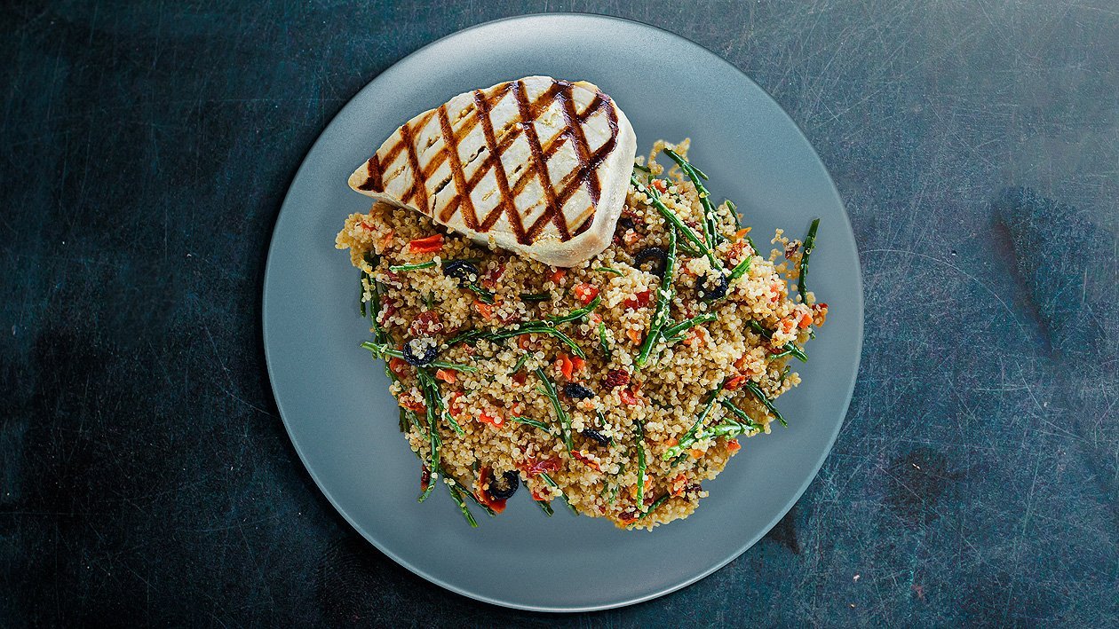 Quinoa Salat mit Thunfisch und Meeresspargel Quinoa Salat mit Thunfisch und Meeresspargel