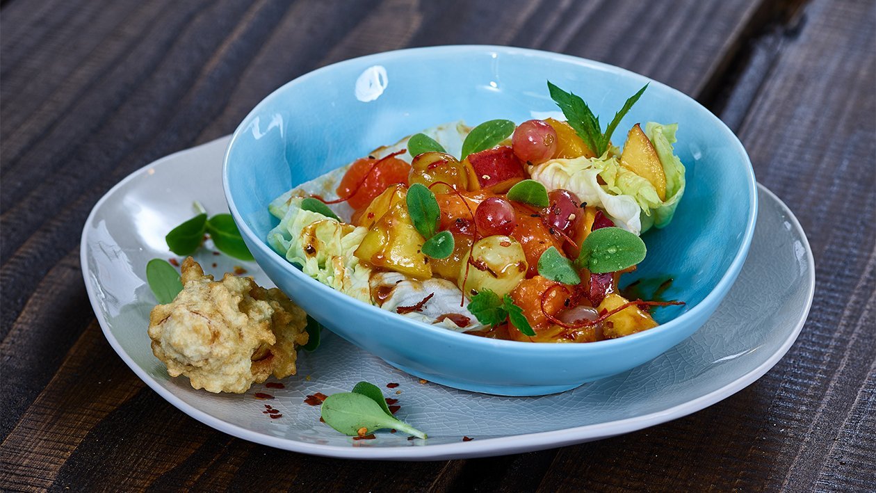 Rojak Fruchtsalat mit Cashewnüssen Rojak Fruchtsalat mit Cashewnüssen