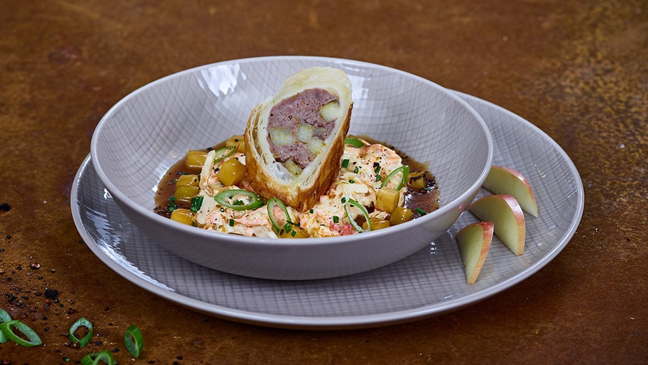 Sausage Roll mit Coleslaw Sausage Roll mit Coleslaw